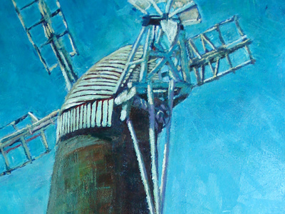 Windmill acrylic norfolk painting windmill