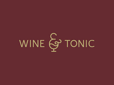Wine & Tonic Logo brand brand identity branding branding and identity branding concept branding design design logo logo design logos logotype wine winery