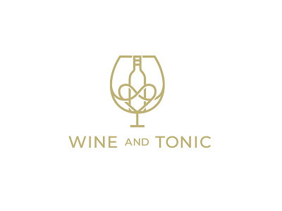 Wine & Tonic Logo brand brand identity branding branding and identity branding concept branding design design logo logo design logos logotype wine