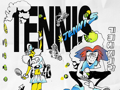 Tennis Poster - Personal Work branding design graphic design illustration poster poster design social media