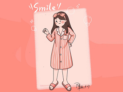 Girl's Diary - Nighty night illustration