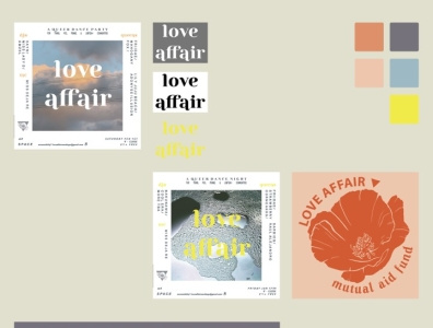 Love Affair Design Board california flyerdesign graphic design illustration queer