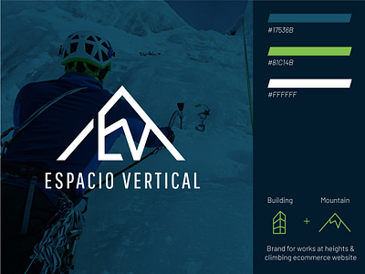 Espacio Vertical Brand branding logo web