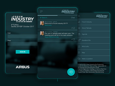 Airbus event web app design ui ux