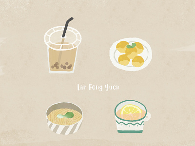 Lanfongyuen MilkTea illustration