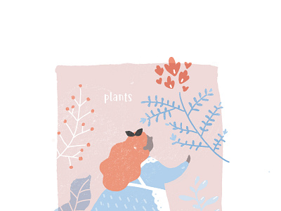 Alice and plants illustration