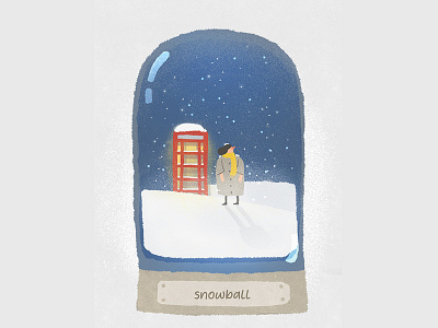 winter snowball illustration winter