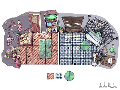 Boardgame children´s room and bathroom