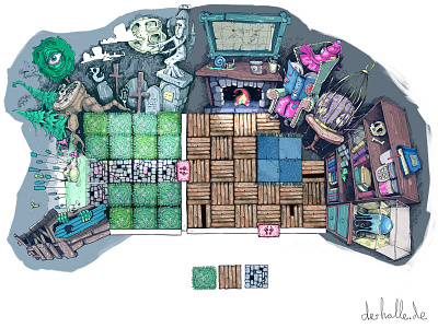 Boardgame living room and garden boardgame brettspiel derholle spielbrett
