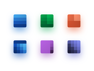 Simplified Microsoft app-icons app branding design graphic design illustration ui