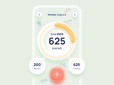 Nutrition app dailyui design diet dribbble fasting interface keto minimal mobile ui userinterface ux