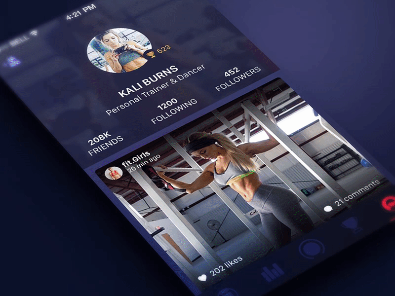 FitMe - concept social healthy app.