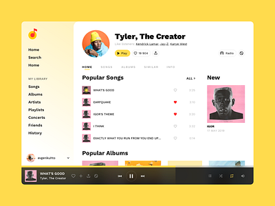 YandexMusic App for Mac app dailyui design interface minimal ui userinterface ux