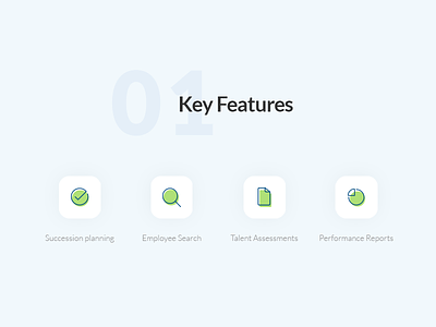Key Features Icons employee search features icons key features performance reports succession planning talent assessments