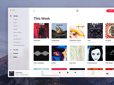 Itunes Redesign apple apple music concept itunes media player music redesign web