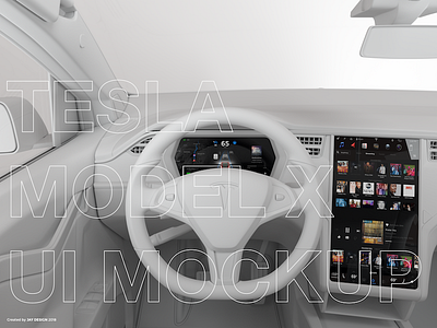 Minimal Black & White Tesla UI Mockup Pack and car diaplayminimal displaycluster mockupblack mockupteslamockupguimodel ui white xcenter