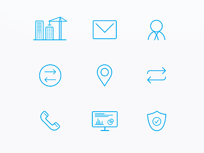 Investing service icons branding design icons iconset minimal vector web