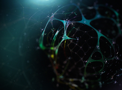 cell network v2 3d abstract houdini render vray