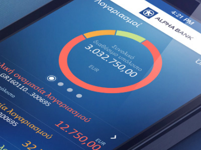 Alpha Mobile Banking ux ui web banking online banking circular graph bank personal budgeting account banking finance alphabank