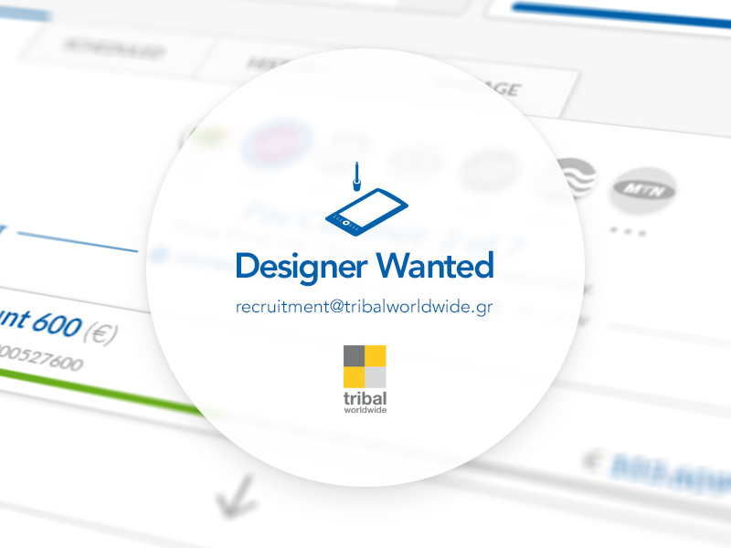 Designer wanted for Tribalworldwide Athens athens tribalwordlwide hiring we are hiring desginer creative team digital job recruitment