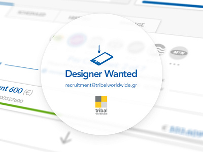 Designer wanted for Tribalworldwide Athens athens creative team desginer digital hiring job recruitment tribalwordlwide we are hiring