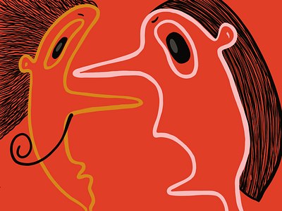 Red anger art concept design emotions human illustration procreate quarrel