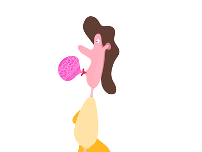 Bubble lady art bubble bubblegum concept girl illustration illustration lady procreate