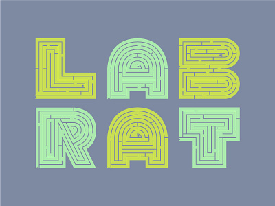 Lab Rat Experimental Typeface block letters experimental graphic design illustrator labyrinth typography vector