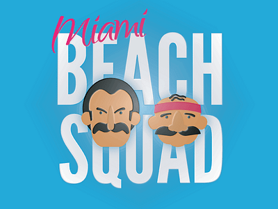 Beach Squad illustrator plastic vector