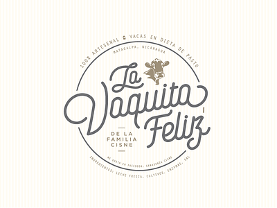 La Vaquita Feliz Cheese artisanal cheese cheese label consumer packaged goods cpg food food industry label nicaragua packaging typography