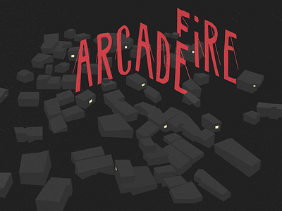 The Suburbs arcade fire illustration poster