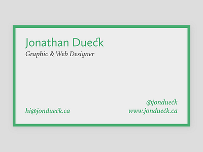 Business Card business card calluna calluna sans