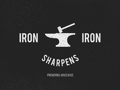 Iron Sharpens Iron anvil bebas bible stamp