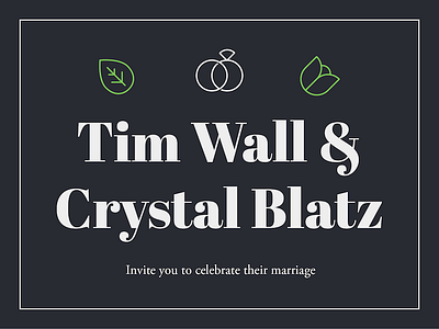 Tim & Crystal Invitations abril invitations wedding