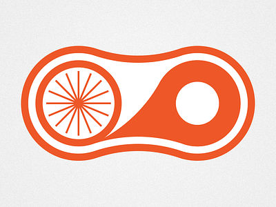 Cyclespot bicycle cycling flat illustrator logo orange