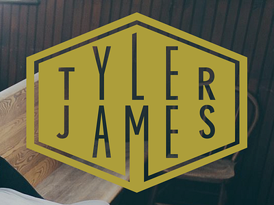 Tyler James branding din gold hexagon identity logo photographer tylerjames typography