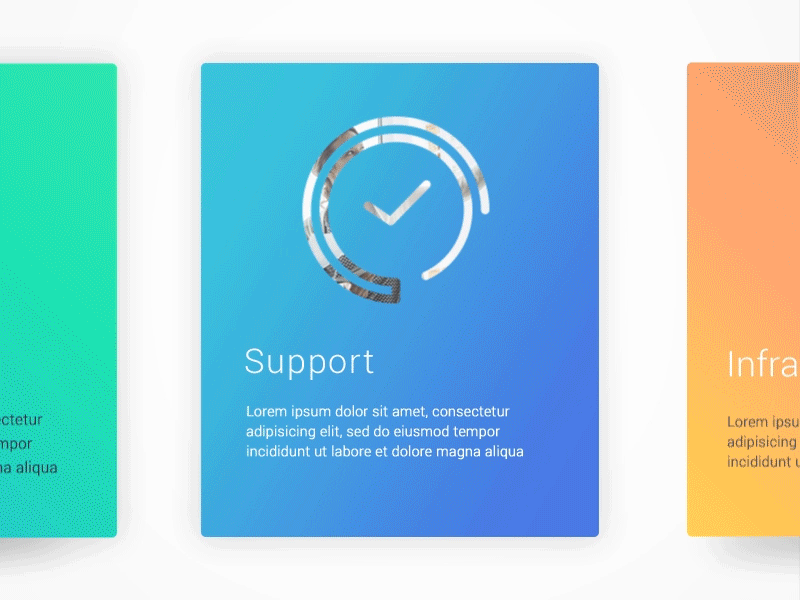 Block hover concept block content hover icons