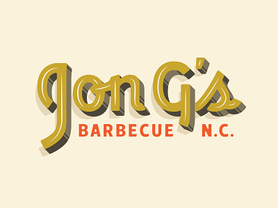 Jon Gs Logo Option 1 barbecue bbq branding lettering lockup script type typography