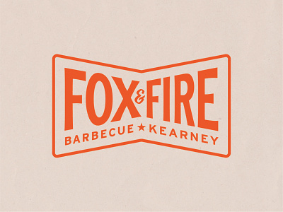 Fox & Fire Refresh badge barbecue bbq logo
