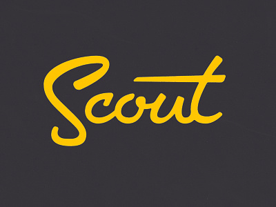 Scout Script brush lettering logo realty script