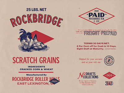 Rockbridge label design typography vintage type