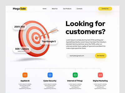 MegaSale - Digital Agency Homepage advertising agency business company creative design digital gradient interface landing page marketing real estate social media ui web design website