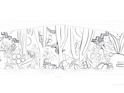 Mural sketch #2 illustration mural procreate