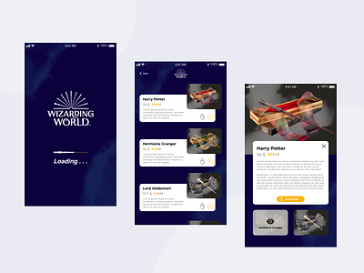 Harry Potter - UI app app design harry potter layout mobile ui