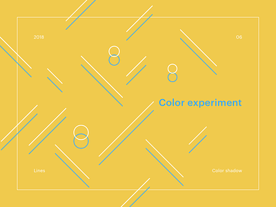 Color Exp 2018 blue clean color experiment glow landing page style yellow