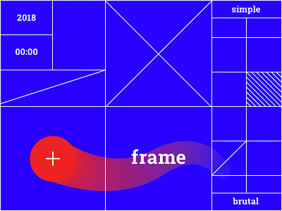 Frame blue brutal frame site web