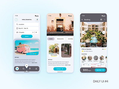 Day 4. Travel App for Android. android app android design daily ui mobile app study case travel app