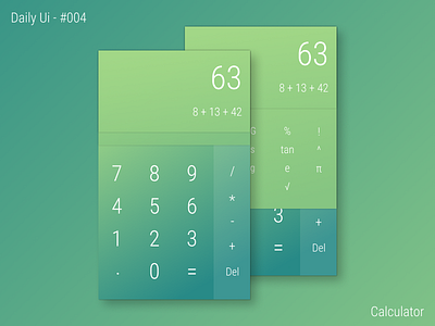 Daily Ui 4 - Calculator app calculator dailyui gradient minimalism ui uichallenge