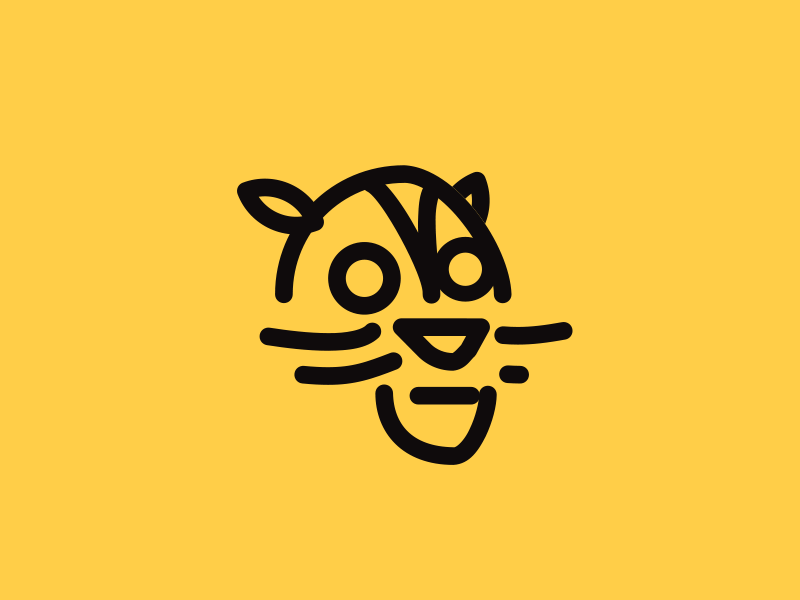 Tiger Tiger Tiger animal bounce character gui minimalistic motion motion graphics simple stroke tiger ui vectors