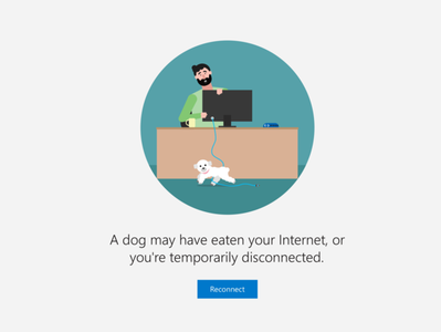 Microsoft Teams - Error Page character creation character design dog error fun guidelines playful quirky ui ui ux design